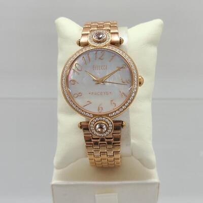 LOTJ141: Ecclissi Rose Gold Watch with CZ's and Simulated Diamonds