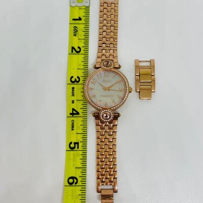 LOTJ141: Ecclissi Rose Gold Watch with CZ's and Simulated Diamonds
