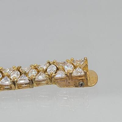 LOTJ: Gold Vermeil, 925, CZ Tennis Bracelet New
