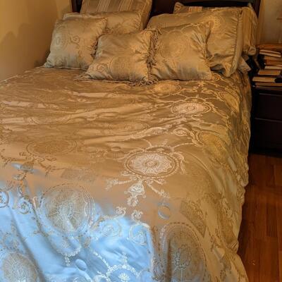 Minimally Used Queen Bed with Frame and Bedding