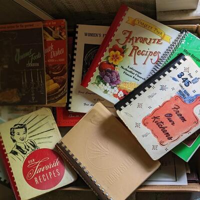 Large Lot of Vintage Wisconsin Small Town Cookbooks