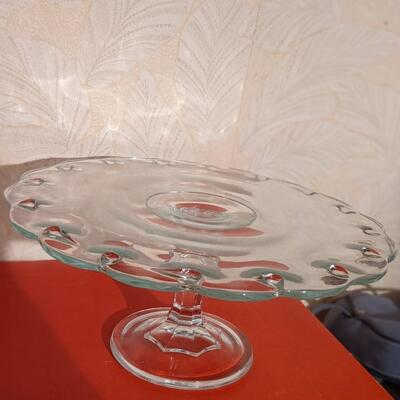 NOS Vintage Indiana Glass Cake Stand