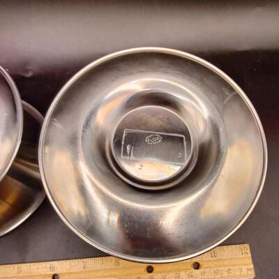 87 - 2 stainless sauce bowls