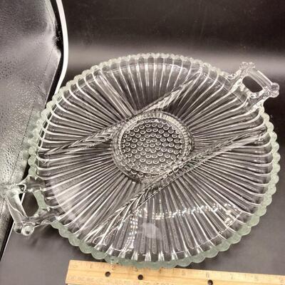 106 - 2 glass serving trays