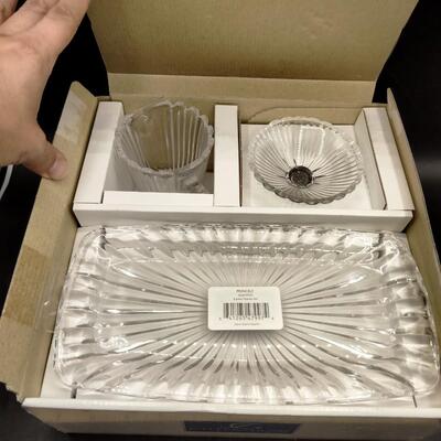 125 - Mikasa glass hostess set