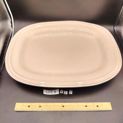 127 - large white ceramic tray
