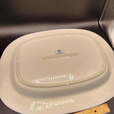127 - large white ceramic tray