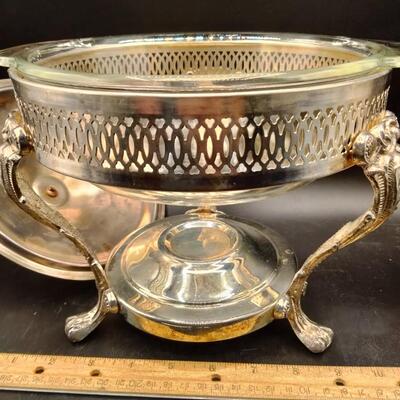 138 - vintage silverplate warmer