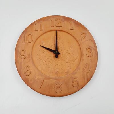 BEAUTIFUL POTTERY CLOCK - WORKS!