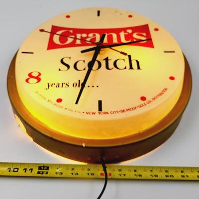 VINTAGE GRANTS SCOTCH WALL CLOCK