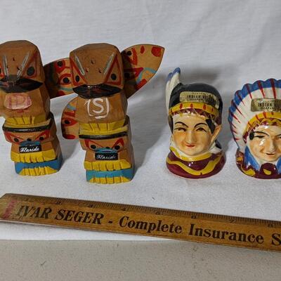 Vintage wooden and Quapaw S&P Shakers