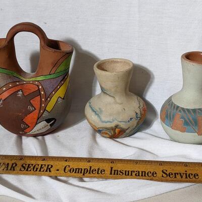 Set of 3 Native American Pottery