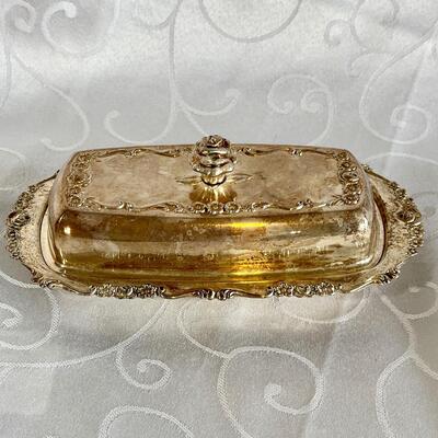 Vintage 1883 Rogers Silverplate Butter Dish