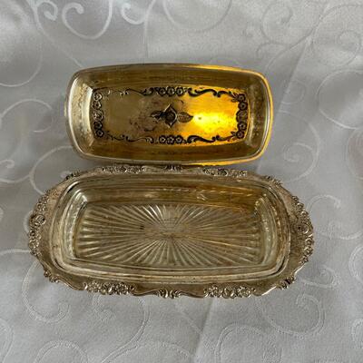 Vintage 1883 Rogers Silverplate Butter Dish