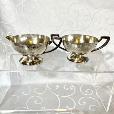 Art Deco Benedict Silverplate Sugar/Creamer Set