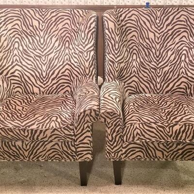 Lot #79  Pair of very Stylish Animal Print Armchairs