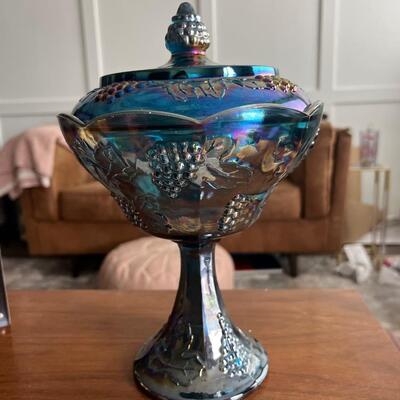 Indiana glass candy dish with lid
