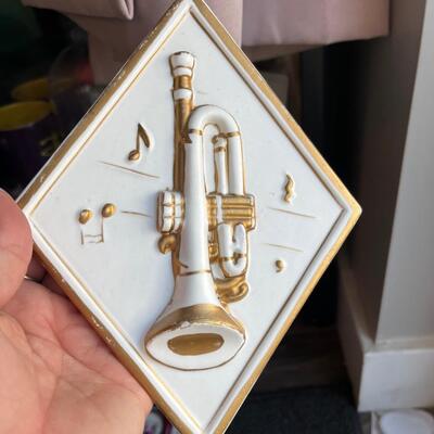Vintage Lefton musical wall hangings