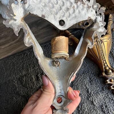 Vintage Cast iron wall sconces