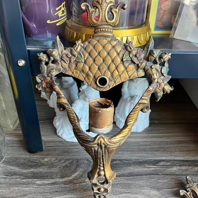 Vintage Cast iron wall sconces