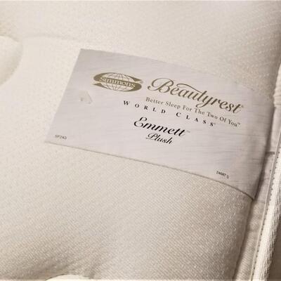 Lot #87  Beauty Rest King Sized Mattress, Box Springs & Frame - super clean