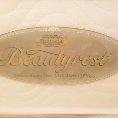 Lot #87  Beauty Rest King Sized Mattress, Box Springs & Frame - super clean
