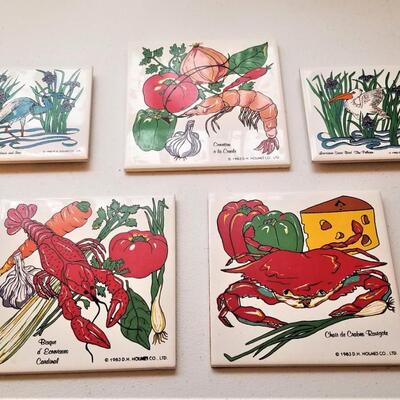 Lot #90  Retired D.H. HOlMES Louisiana Tiles/Trivets - dated 1983