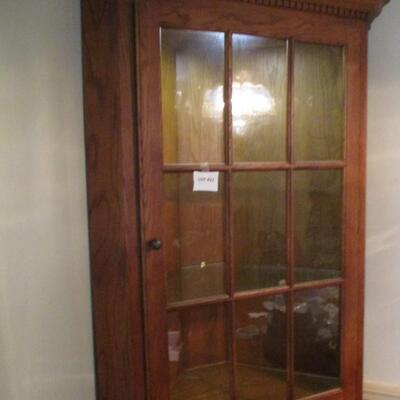 Corner Oak China Cabinet