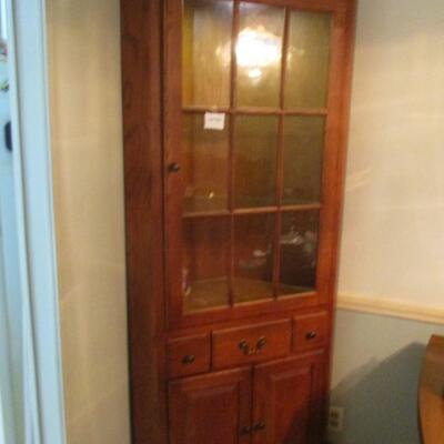 Corner Oak China Cabinet