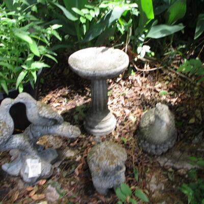 Cement Statues & Plant