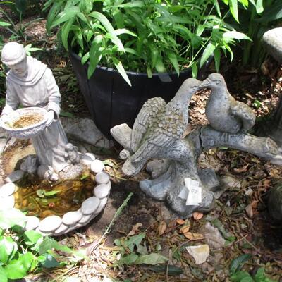 Cement Statues & Plant