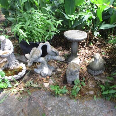 Cement Statues & Plant
