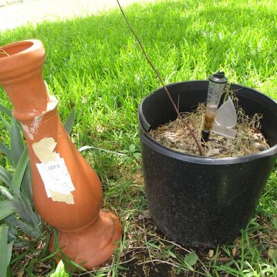 Clay Flower Pot & Hose