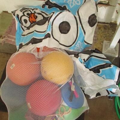 Rubber Balls & Lawn Chair