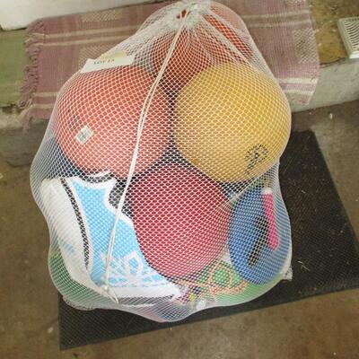 Rubber Balls & Lawn Chair