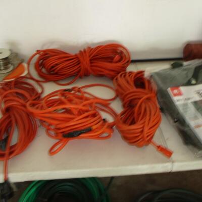 Extension Cords, Tarp, Tool Waist Organizer
