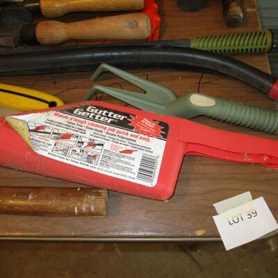 Assorted Garden Tools & Garden Seat