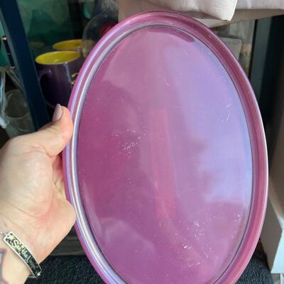 Fused glass tray