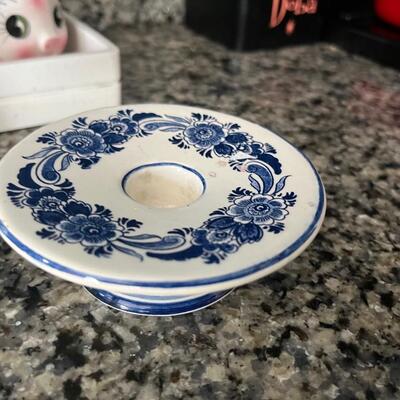Delft candlestick holder