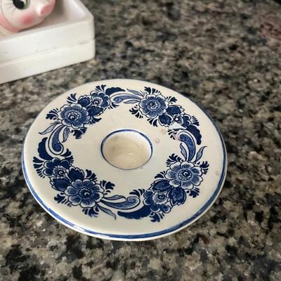 Delft candlestick holder
