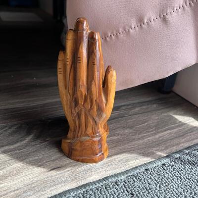 Olive wood praying hands