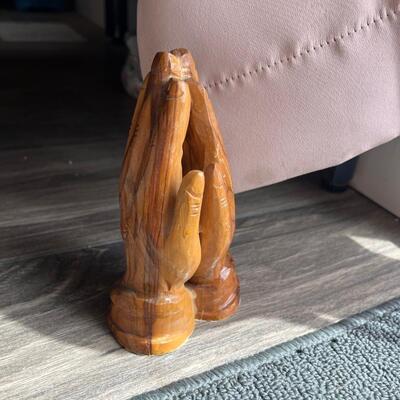 Olive wood praying hands