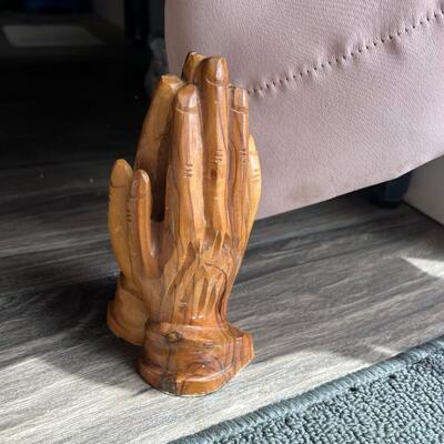 Olive wood praying hands