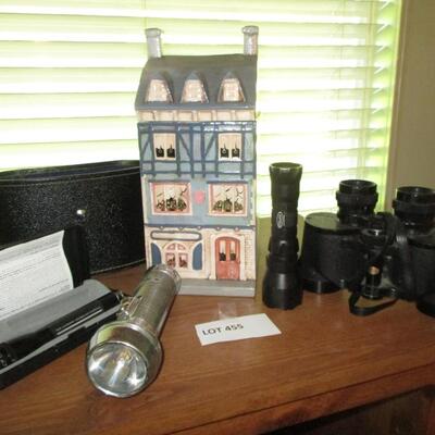 Binoculars, Cookie Jar, Flashlight