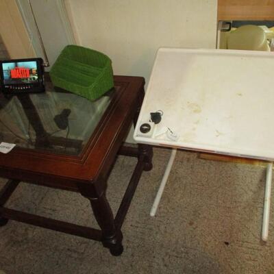 Glasstop End Table & Other