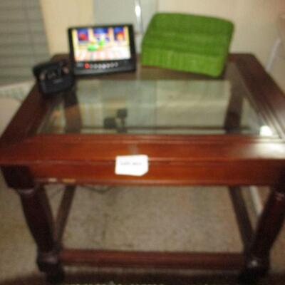 Glasstop End Table & Other