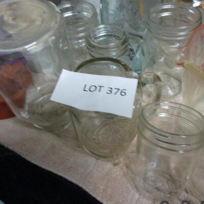Kitchen-- jars, pot holders, measuring cups