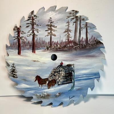 Handpainted Woodland Saw Blades