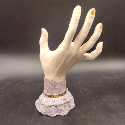 144 - Ceramic Hand jewelry holder