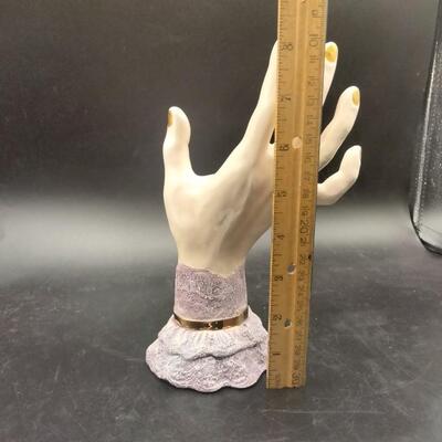 144 - Ceramic Hand jewelry holder